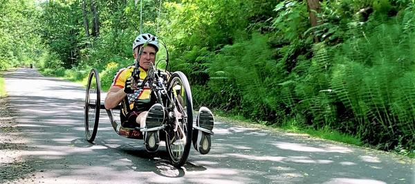 Tom Ahearne training for STP on the Burke-Gilman Trail